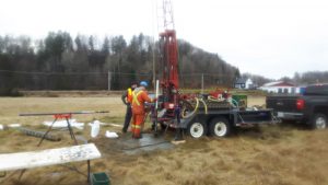 Installation de puits d’observation dans le cadre d’une étude hydrogéologique – Saint-Raymond