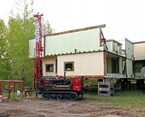 Forage environnementaux sur le site d'un chantier maritime à Lévis